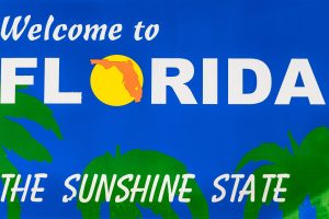 Welcome to Florida road sign