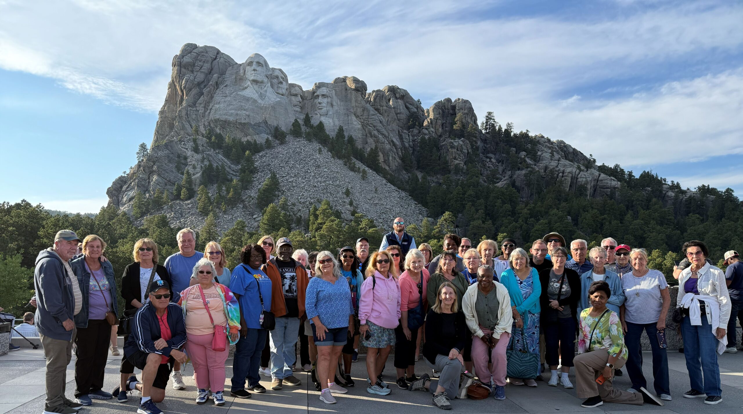Starr Travelers in front of Mount Rushmore